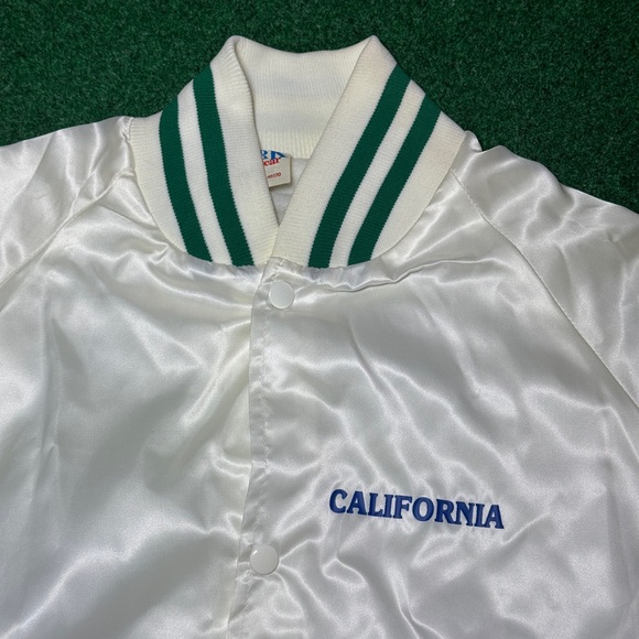 Vintage California Golden State Retro Satin Clark Sportswear 60s 70s Jacket - Picture 4 of 8